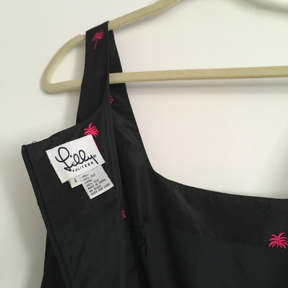 Rare VHTF Lilly Pulitzer Hostess Maxi Vintage White Label Silk Palm Tree Gown - Picture 4 of 16